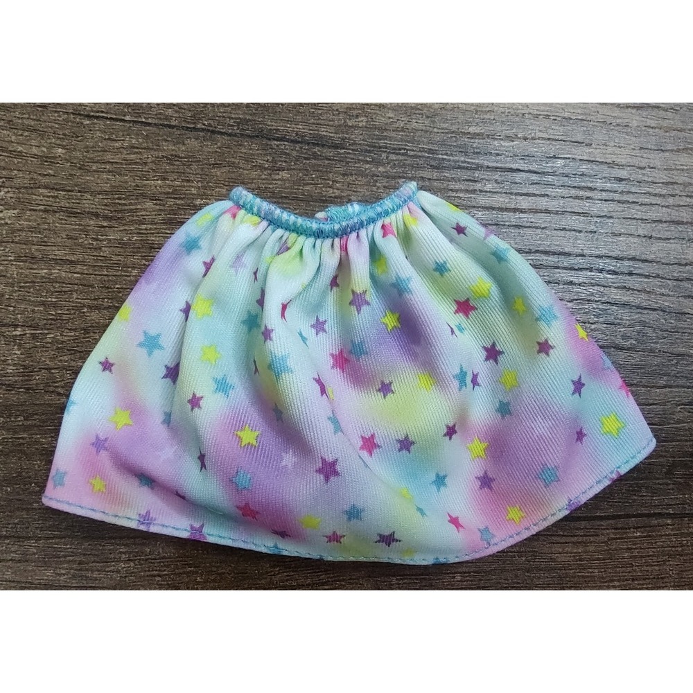 Genuine Barbie Doll Skirt Tutu Fashion LOL OMG Clone Rainbow Star Print Z32